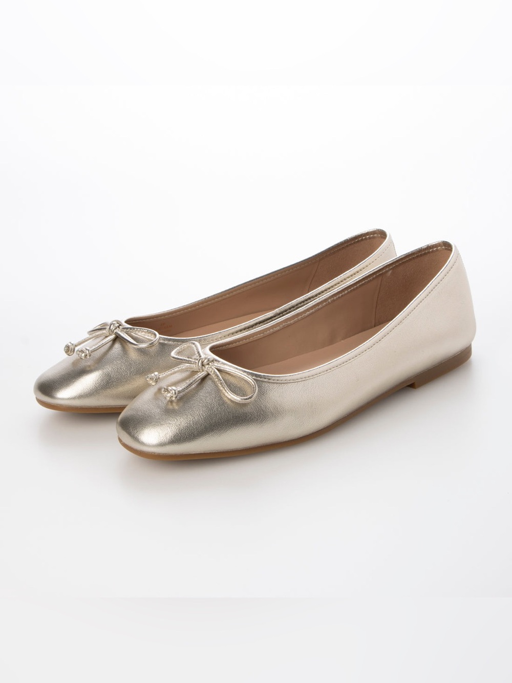 Cole Haan Metallic Gold Leather Ballet Flats - Size 9B Like New